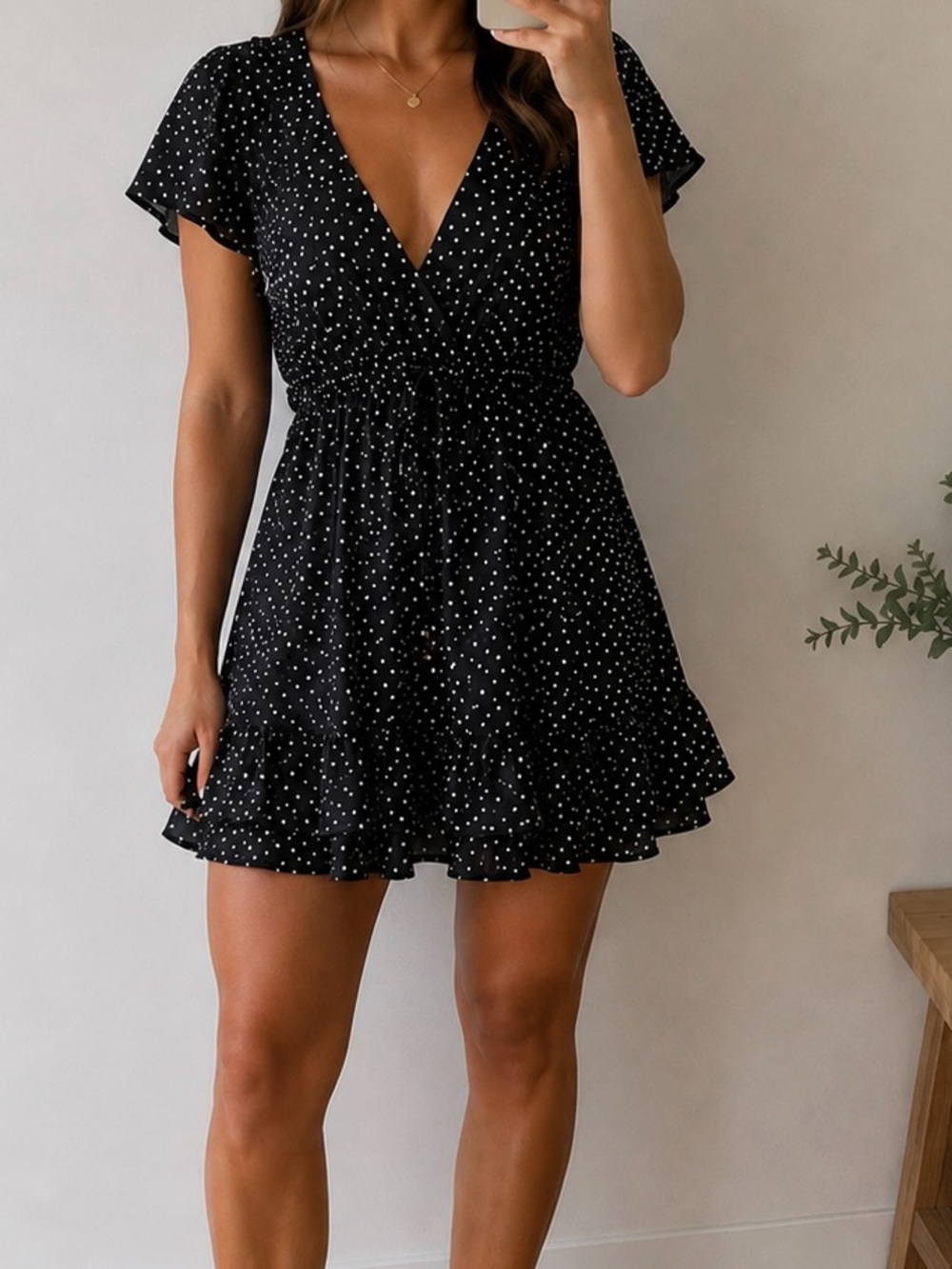 Princess Polly Black and White Polka Dot Dress